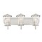 Designers Fountain Darby 24in 3-Light Satin Platinum Industrial Indoor Vanity Light with Clear Seeded Glass Shades 87003-SP - alternate 2